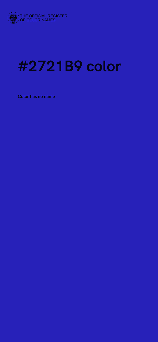 #2721B9 color image