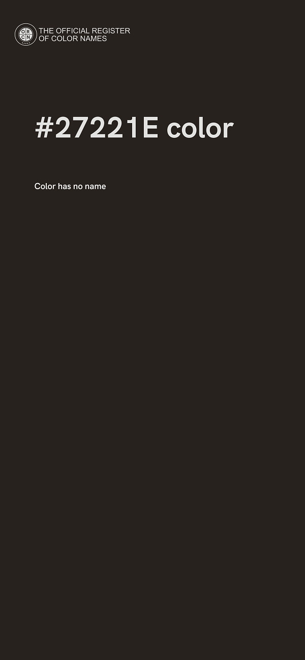 #27221E color image