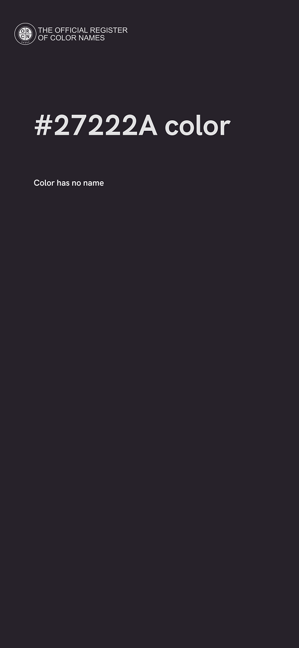 #27222A color image