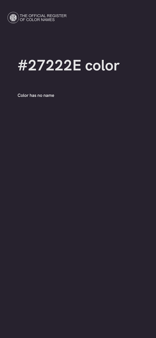 #27222E color image