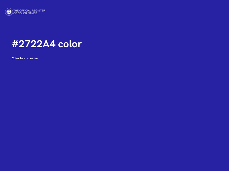 #2722A4 color image