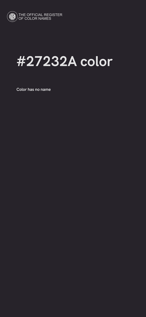 #27232A color image