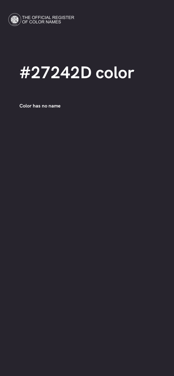 #27242D color image