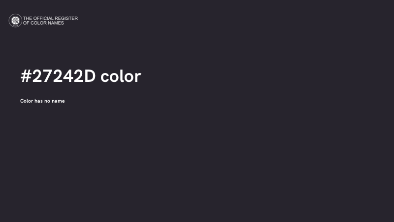 #27242D color image
