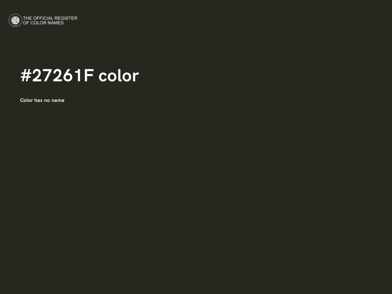 #27261F color image