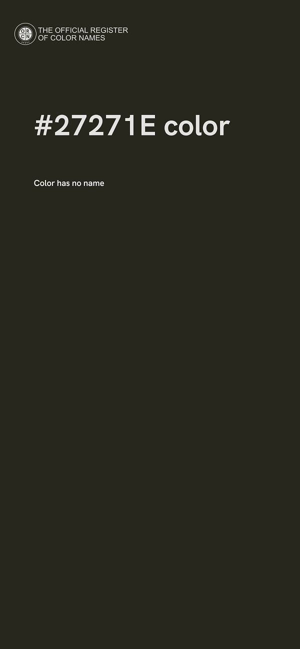 #27271E color image