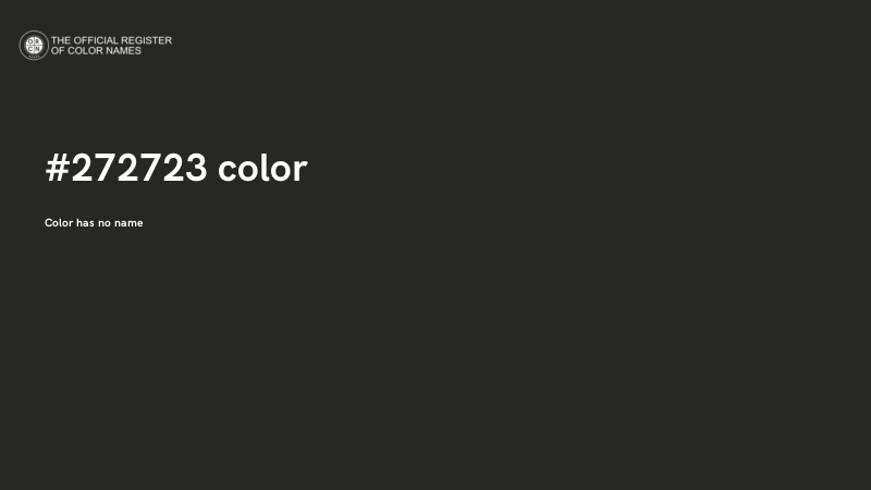 #272723 color image