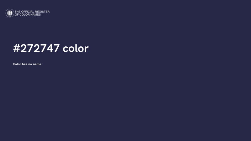 #272747 color image