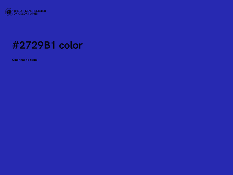 #2729B1 color image
