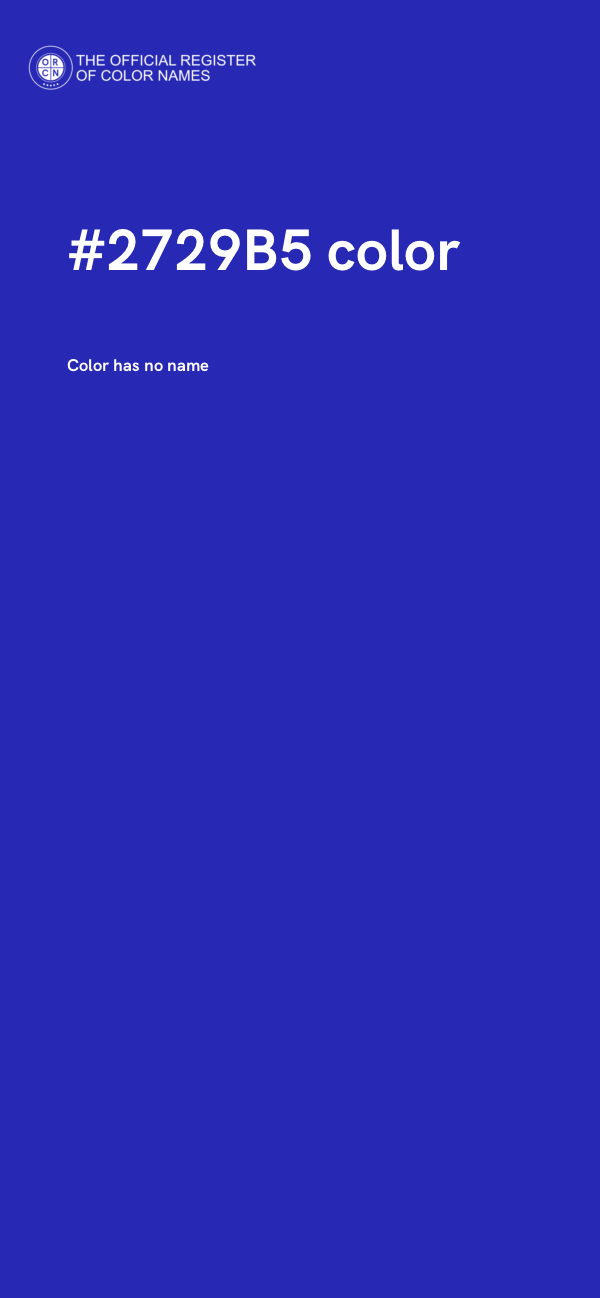 #2729B5 color image