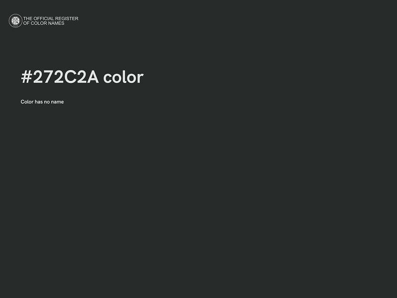 #272C2A color image