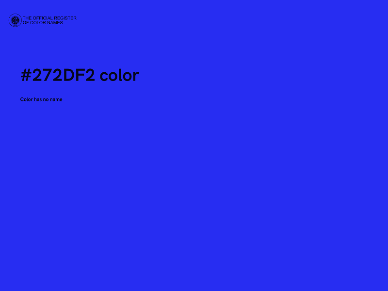 #272DF2 color image