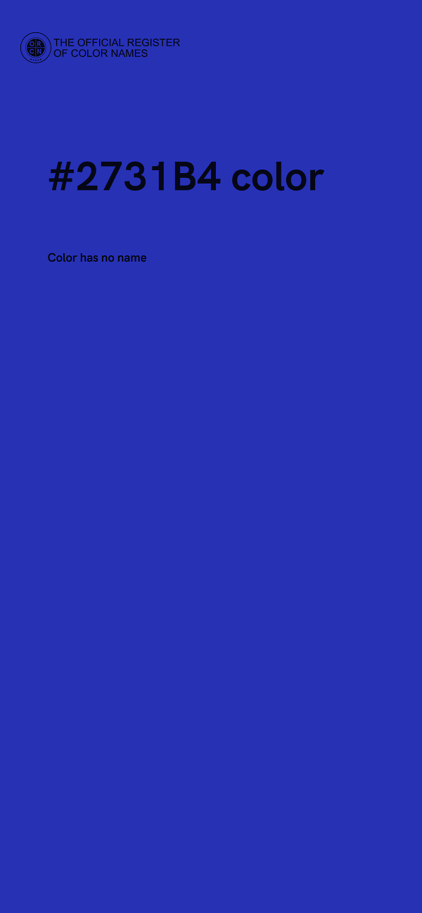 #2731B4 color image