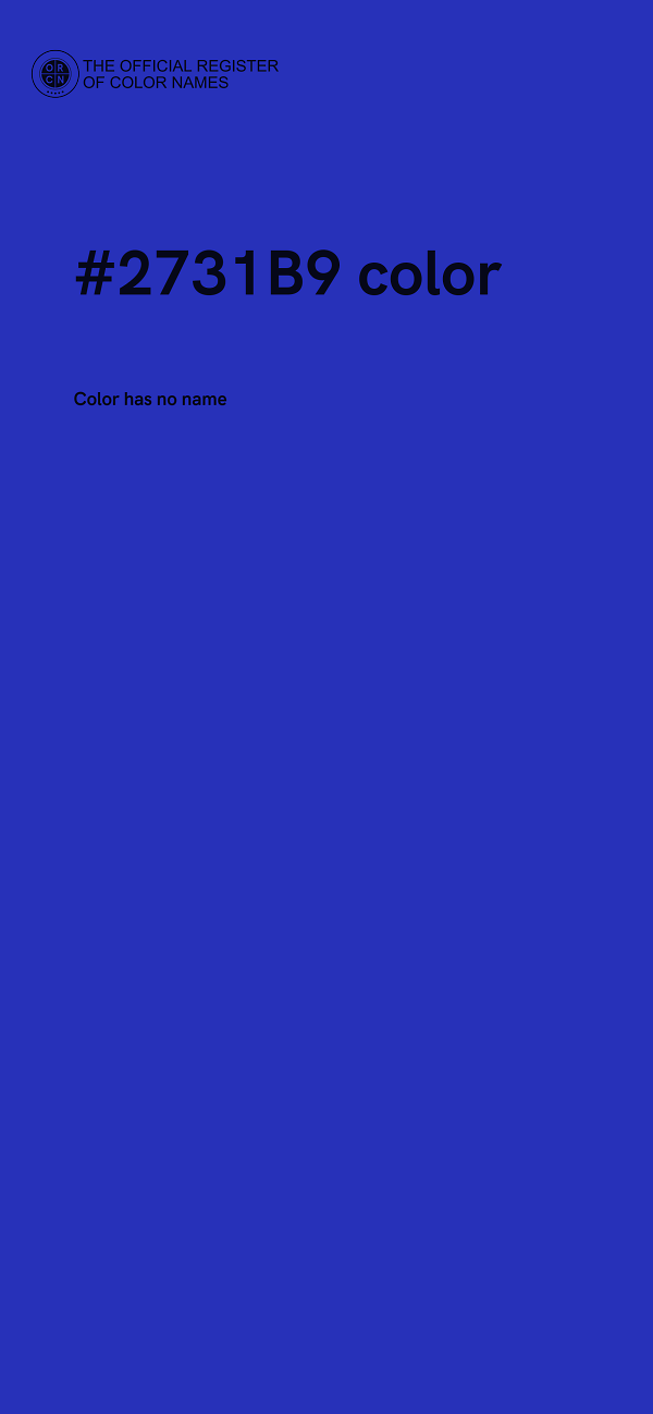 #2731B9 color image