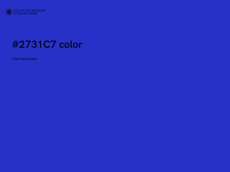 #2731C7 color image
