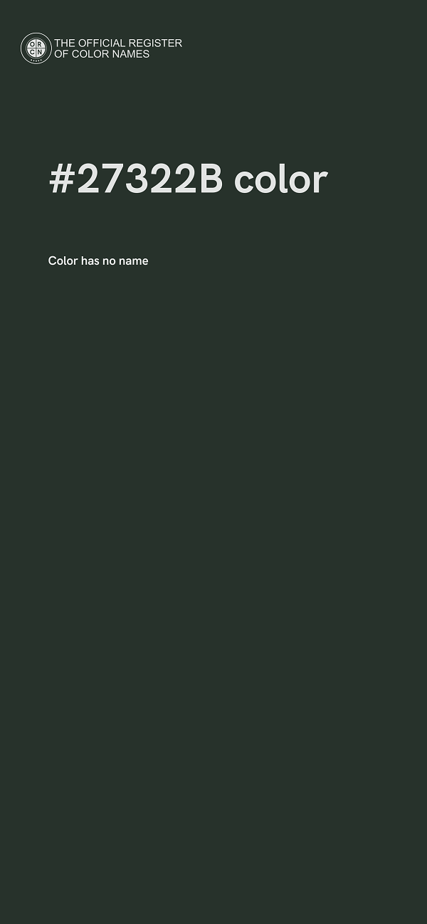 #27322B color image