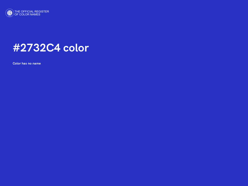 #2732C4 color image