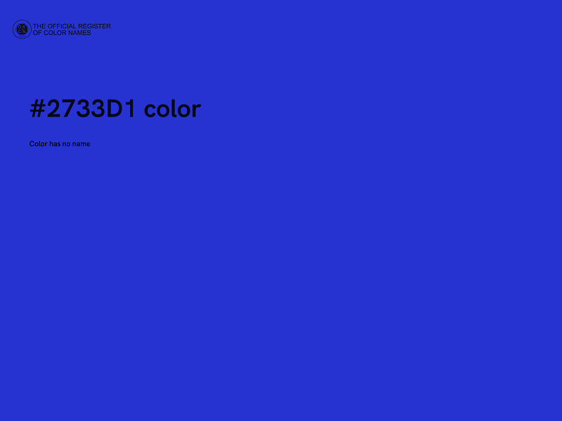 #2733D1 color image