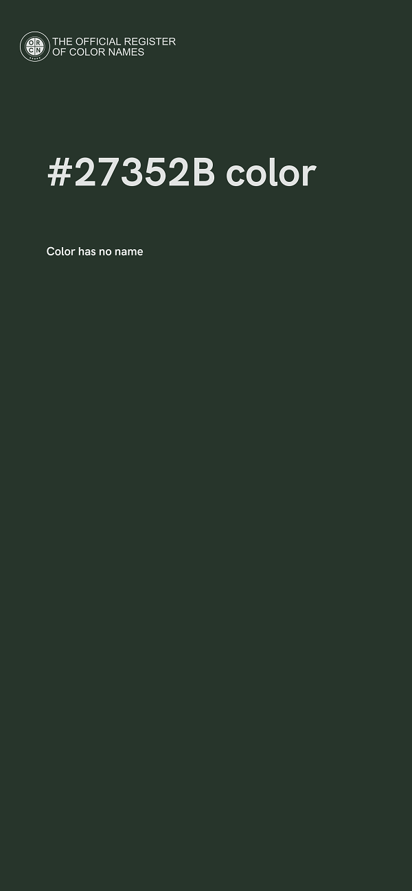 #27352B color image