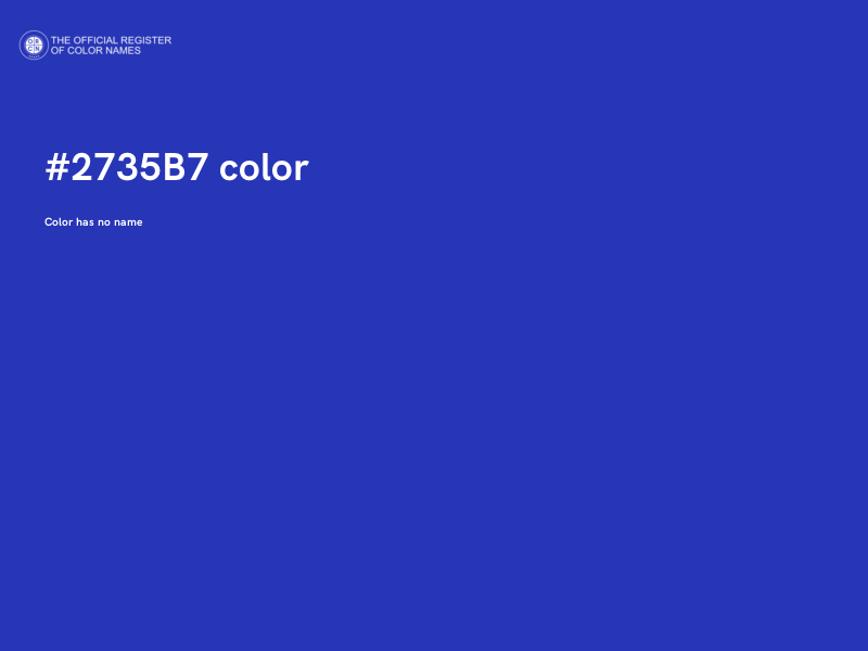 #2735B7 color image