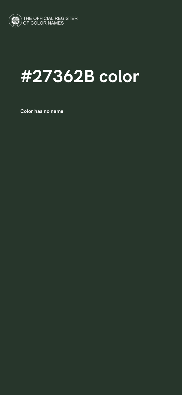 #27362B color image