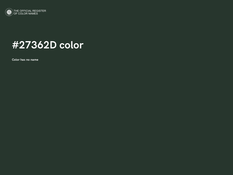 #27362D color image