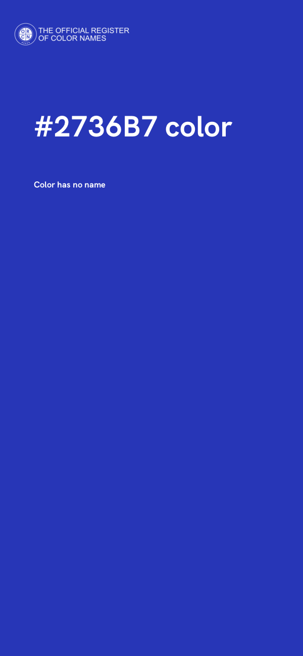 #2736B7 color image