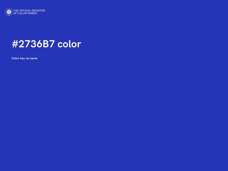 #2736B7 color image