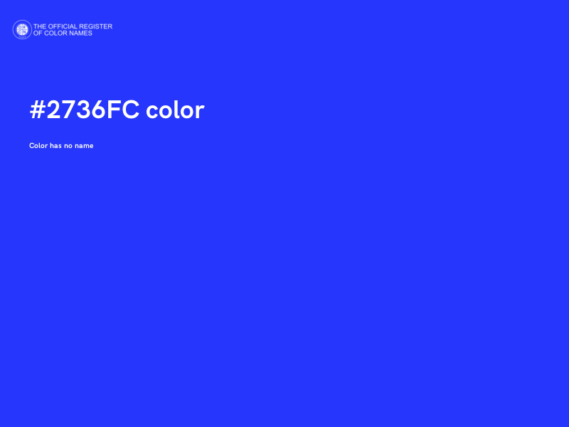 #2736FC color image