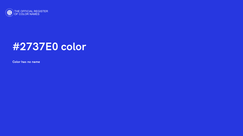 #2737E0 color image