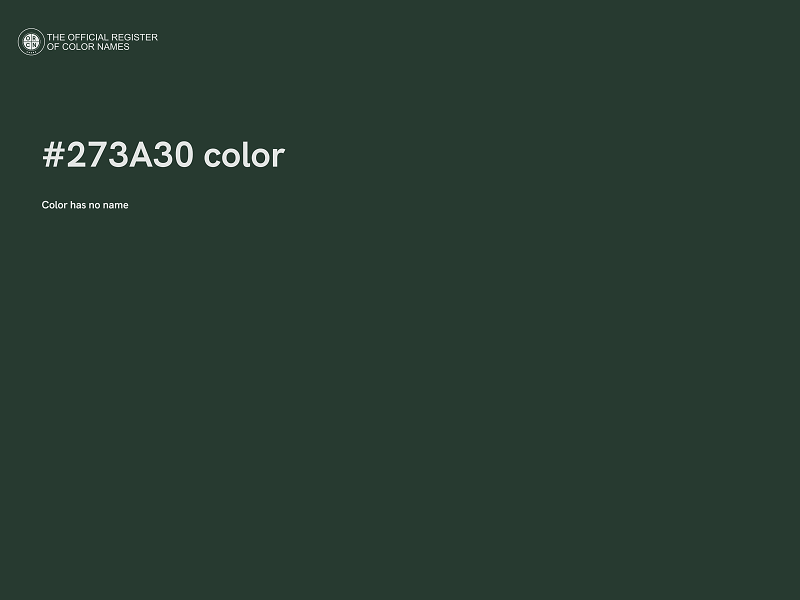 #273A30 color image