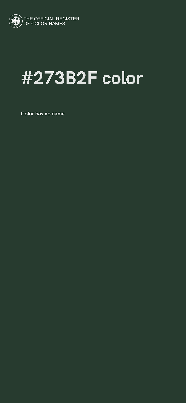 #273B2F color image