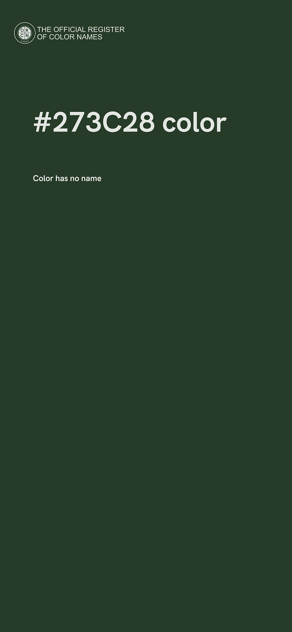 #273C28 color image