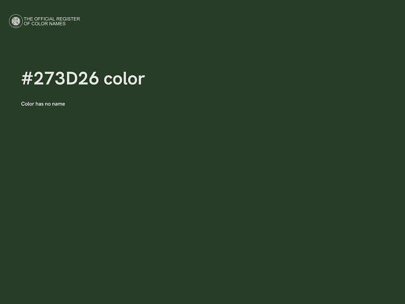 #273D26 color image