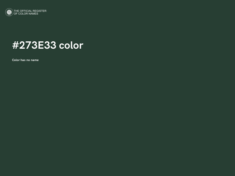 #273E33 color image