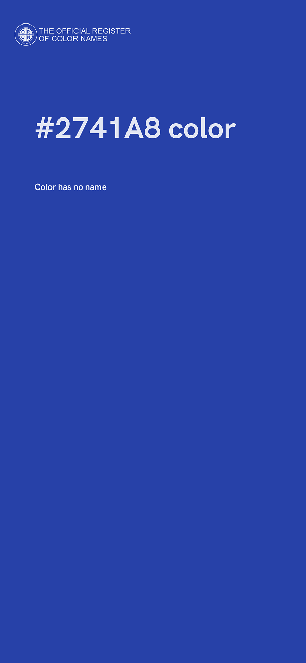 #2741A8 color image