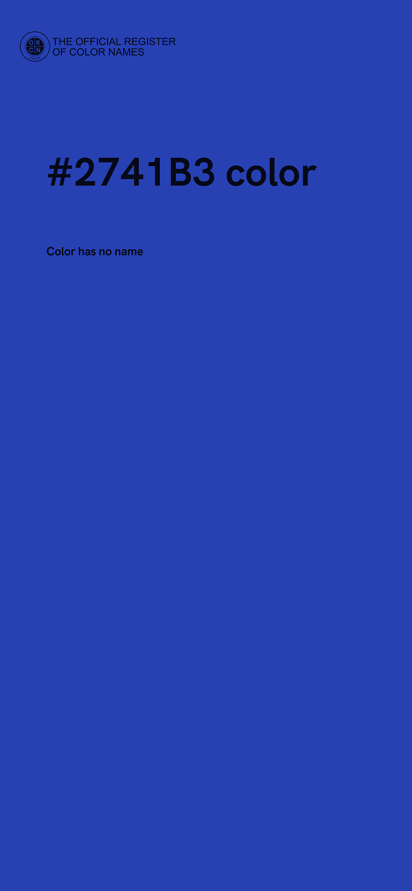 #2741B3 color image
