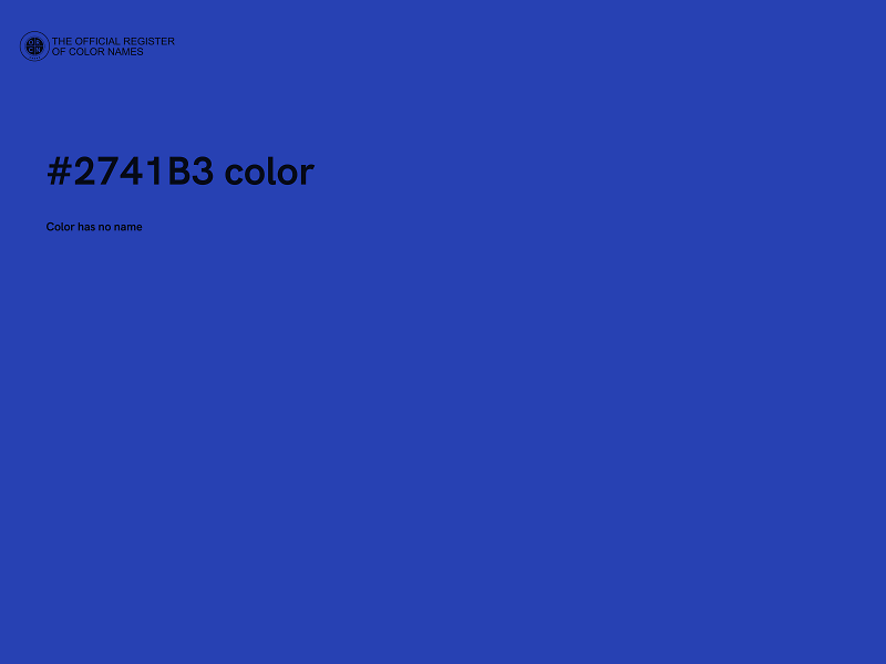 #2741B3 color image