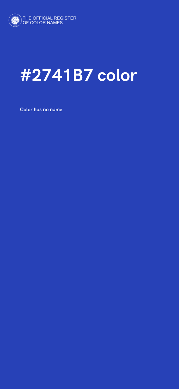#2741B7 color image