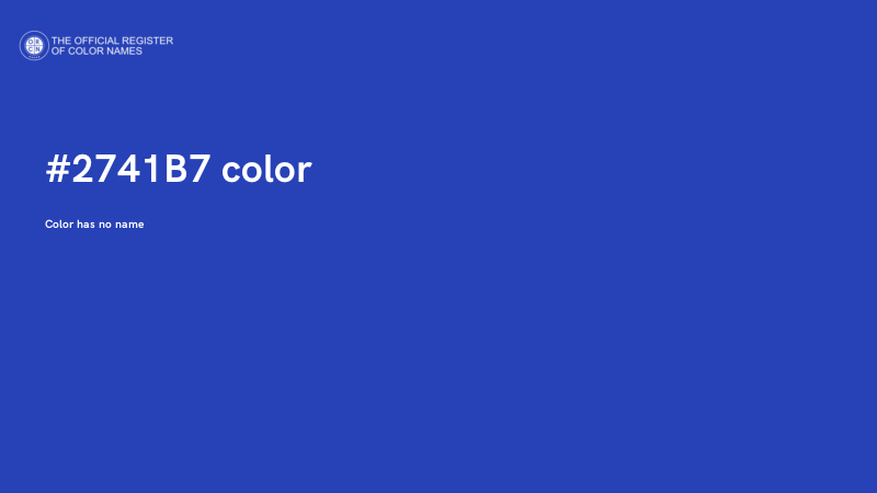 #2741B7 color image