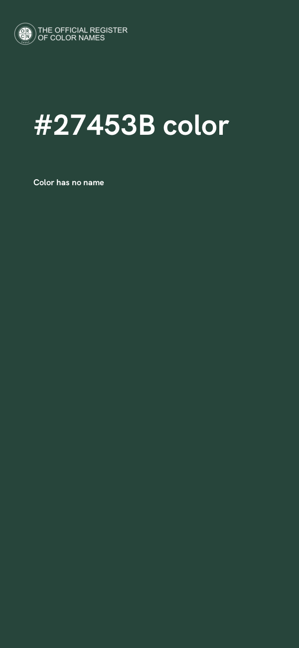 #27453B color image