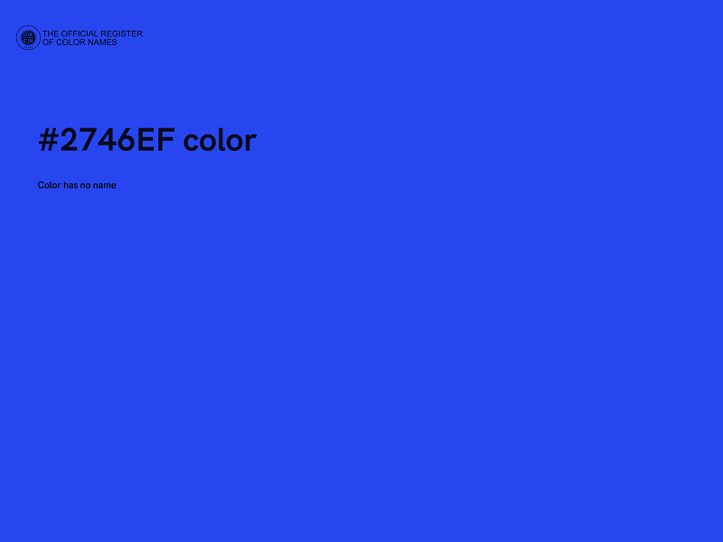 #2746EF color image