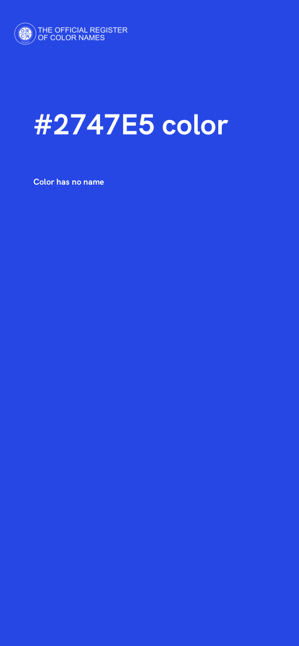 #2747E5 color image