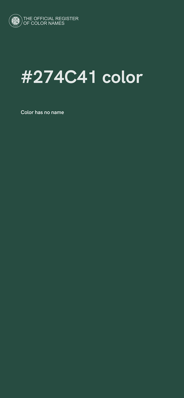 #274C41 color image