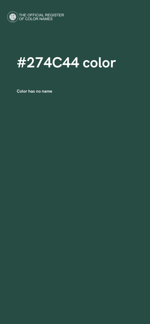 #274C44 color image