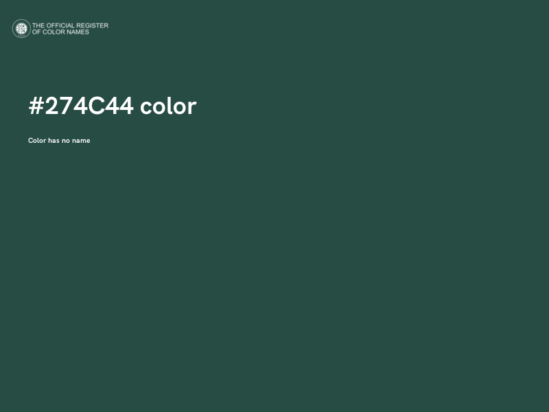 #274C44 color image