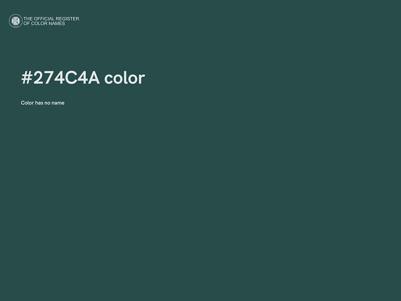 #274C4A color image