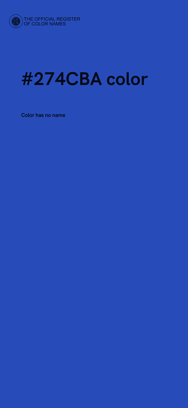 #274CBA color image