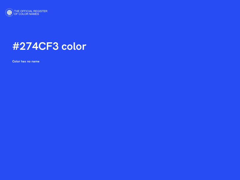#274CF3 color image