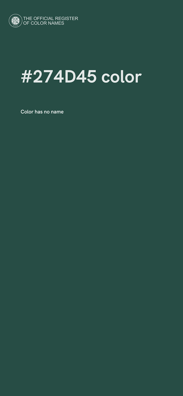 #274D45 color image